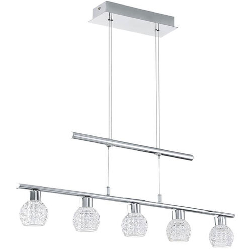Hania LED 32.87 inch Chrome Pendant Ceiling Light