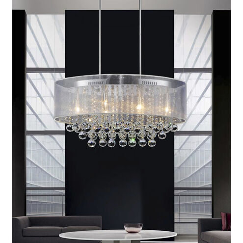 Radiant 6 Light 26 inch Chrome Island/Pool Table Light Ceiling Light in White