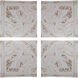 Kawan White and Natural Wall Panels, Set of 4