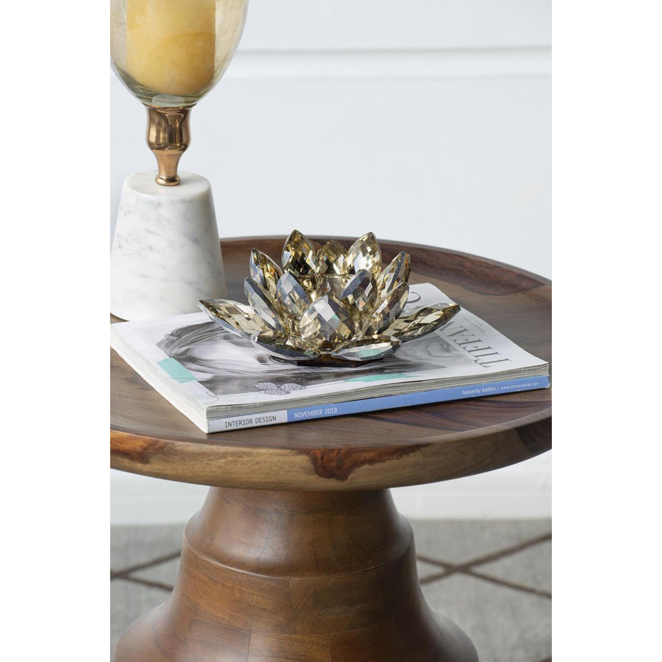 Lotus 8.7 X 3.5 inch Candleholder