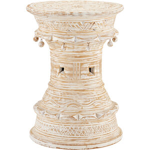 Bavi 11 inch Natural and Whitewash Accent Table