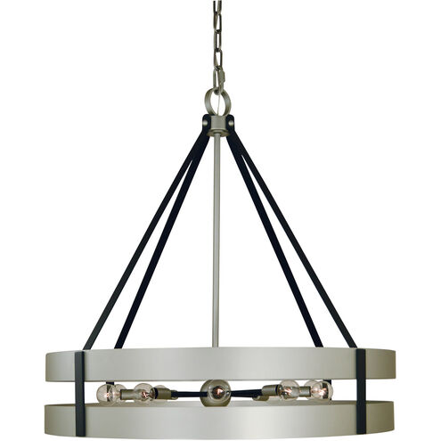 Orion 10 Light 32 inch Satin Pewter/Matte Black Dining Chandelier Ceiling Light