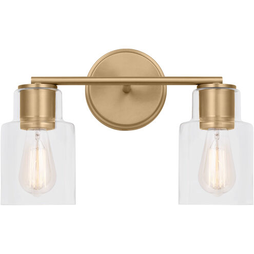 Drew & Jonathan Sayward 2 Light 14.13 inch Satin Brass Wall Bath Fixture Wall Light