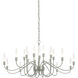 Lisse 20 Light 43.3 inch Sterling Chandelier Ceiling Light, 20 Arm