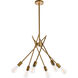 Lucca 6 Light 23 inch Brass Pendant Ceiling Light