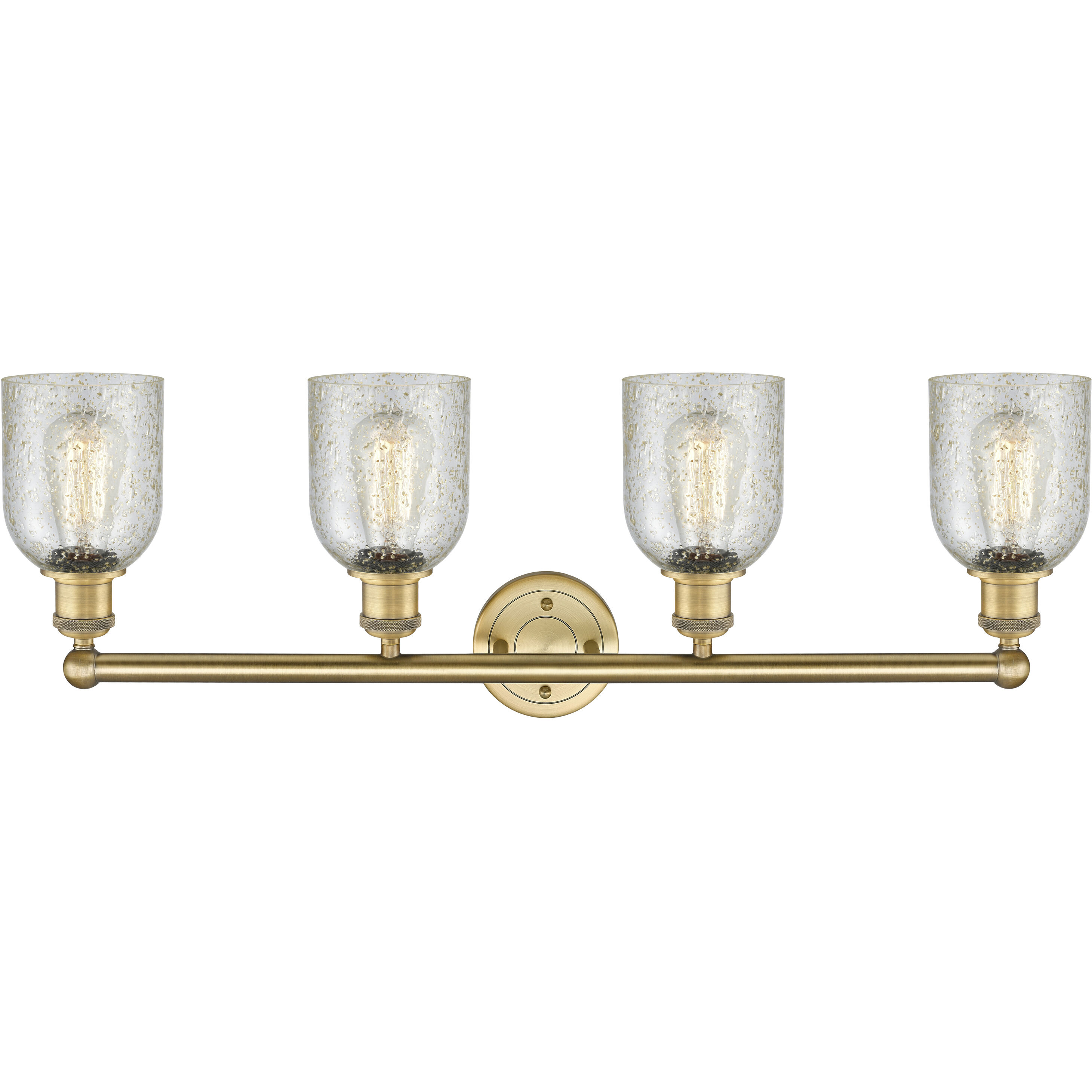 Caledonia 4 Light 32 inch Brushed Brass Bath Vanity Light Wall Light in Mica
