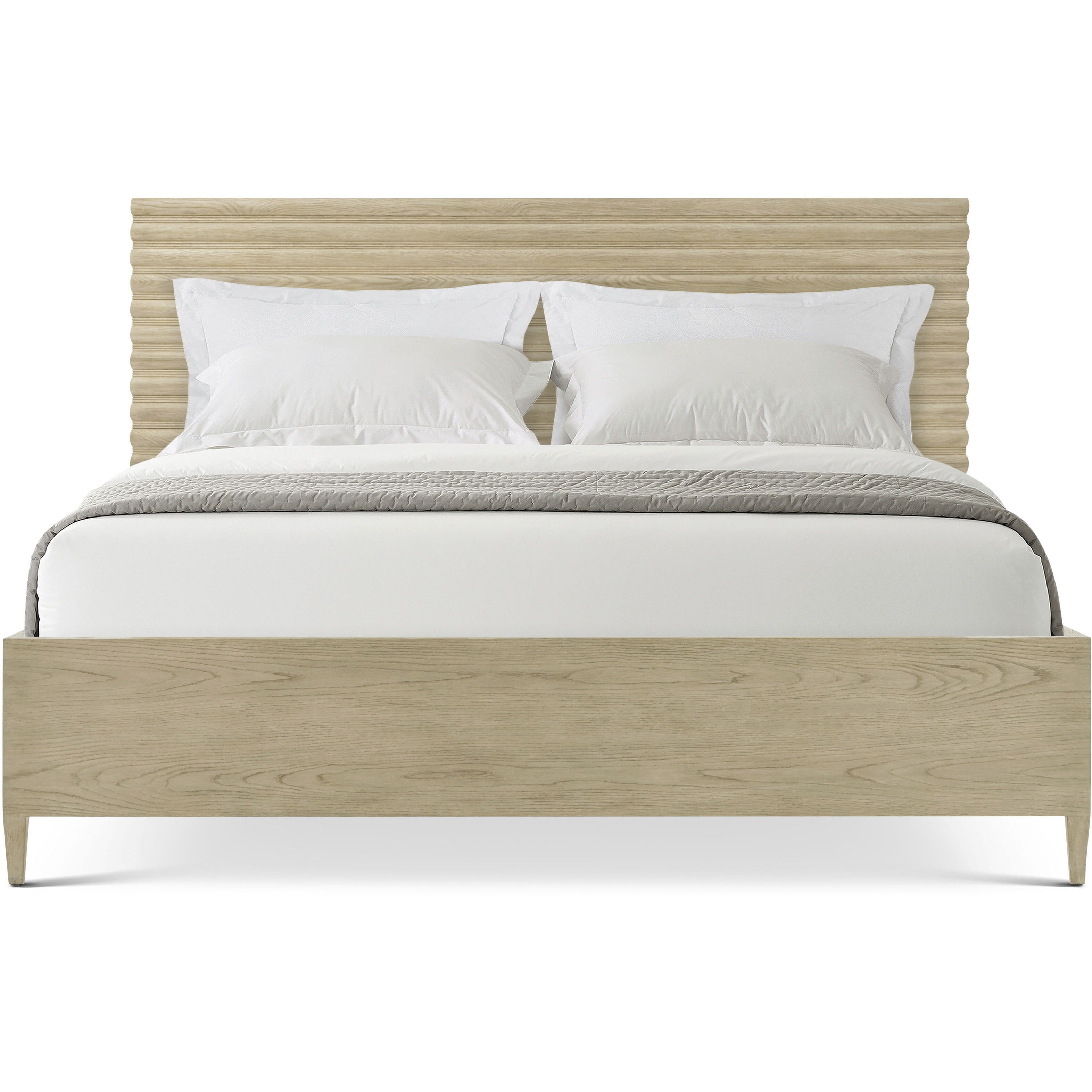 Balboa Coastal Grey US King Bed, Wooden