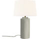 Luminance Collection - Tower 22.75 inch 100.00 watt Celadon Green Crackle Table Lamp Portable Light in White, Form+Finish+Function