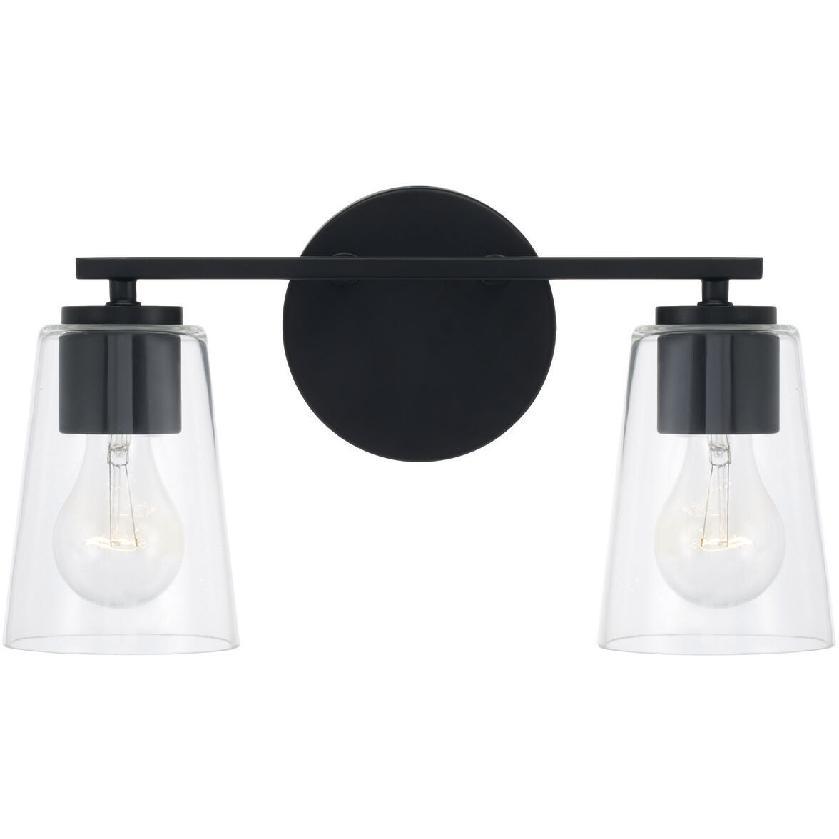 Portman 2 Light 14.5 inch Matte Black Vanity Light Wall Light
