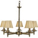 Sheraton 5 Light 25 inch Mahogany Bronze Dining Chandelier Ceiling Light