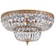 Westbury 6 Light 24 inch Olde Brass Flush Ceiling Light in Clear Hand Cut