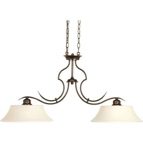 Applause 2 Light 36 inch Antique Bronze Linear Chandelier Ceiling Light