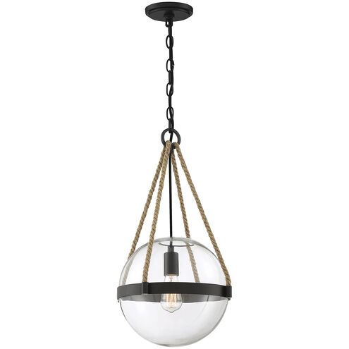 Rustic 1 Light 13.5 inch Oil Rubbed Bronze Pendant Ceiling Light