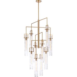 Jayden 10 Light 36 inch Lacquered Gold Chandelier Ceiling Light