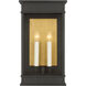C&M by Chapman & Myers Cupertino 2 Light 22.75 inch Textured Black Outdoor Wall Lantern