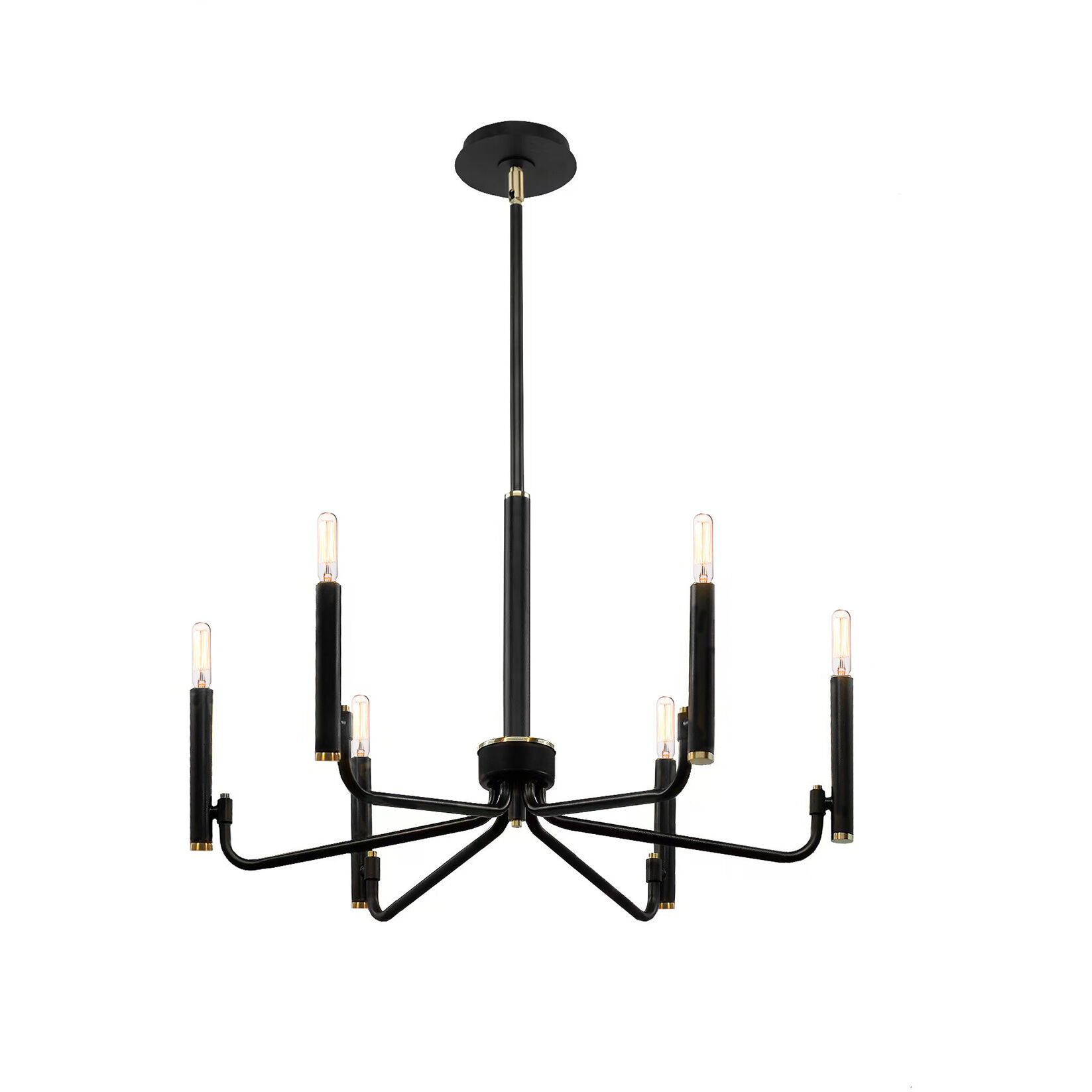 Bedford LED 24 inch Matte Black Chandelier Ceiling Light