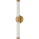 Vaden 2 Light 22.25 inch Brushed Brass Sconce Wall Light