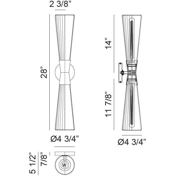 Jameson 2 Light 4.75 inch Wall Sconce