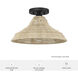Agoura 1 Light 14 inch Matte Black Flush Mount Ceiling Light, Medium