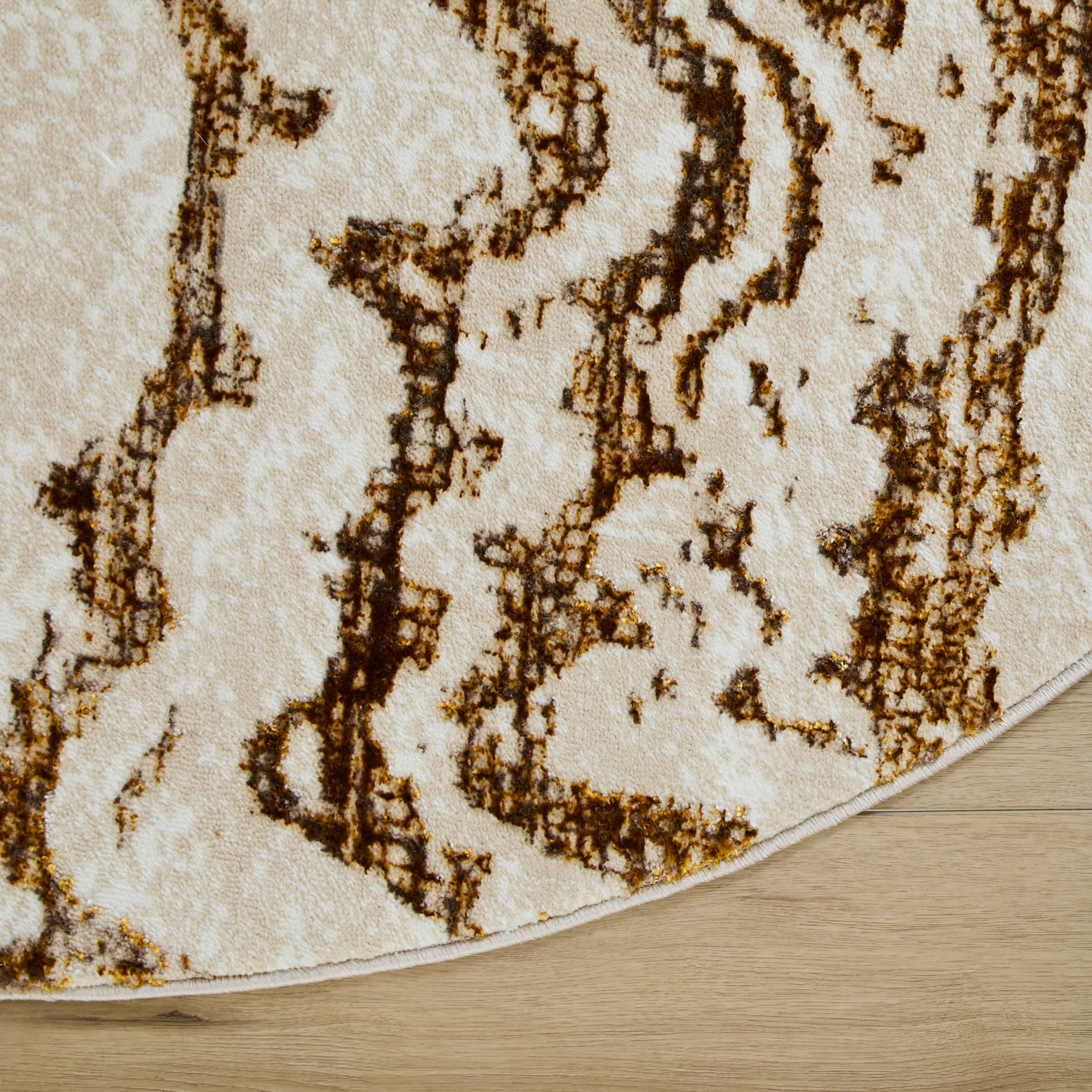 Sibel Gold Rug in 8 Round