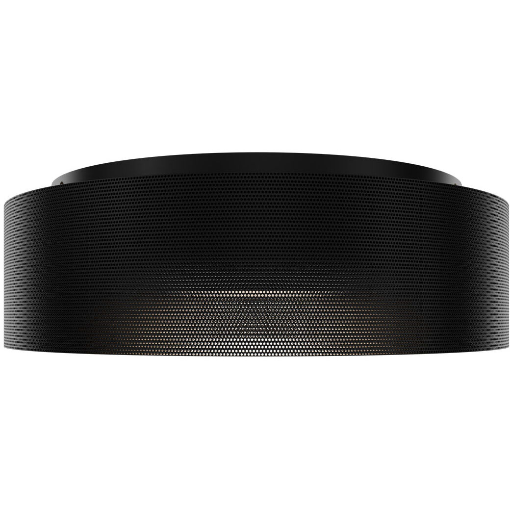 Grille LED 18 inch Black Flush Mount Ceiling Light in 4000K, dweLED