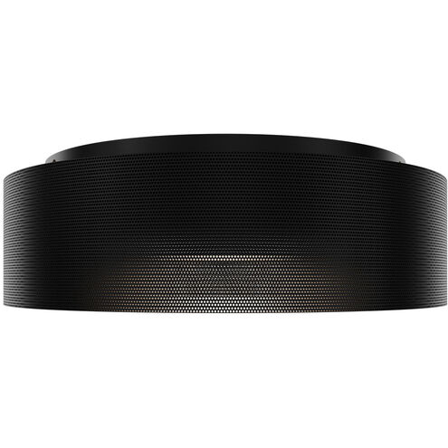 Grille LED 18 inch Black Flush Mount Ceiling Light in 3500K, dweLED