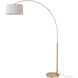 Scallop 92 inch 14 watt Weathered Brass Arc Floor Lamp Portable Light