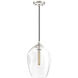 Nostalgia 1 Light 10 inch Polished Nickel Mini Pendant Ceiling Light