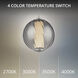 Swirly LED 5.9 inch Smoke Glass and Brushed Nickel Mini-Pendant Ceiling Light in 2700K