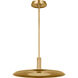 Avroko Saucer 1 Light 18 inch Natural Brass Pendant Ceiling Light