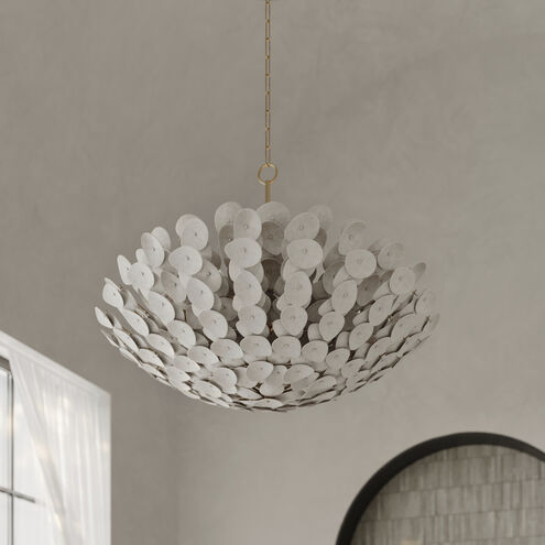 Aimi 12 Light 48.5 inch Vintage Gold Leaf Chandelier Ceiling Light