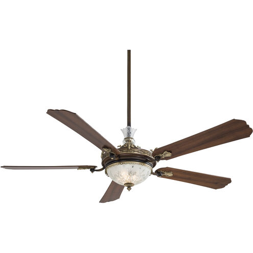 Cristafano 68 inch Belcaro Walnut with Dark Walnut Blades Ceiling Fan
