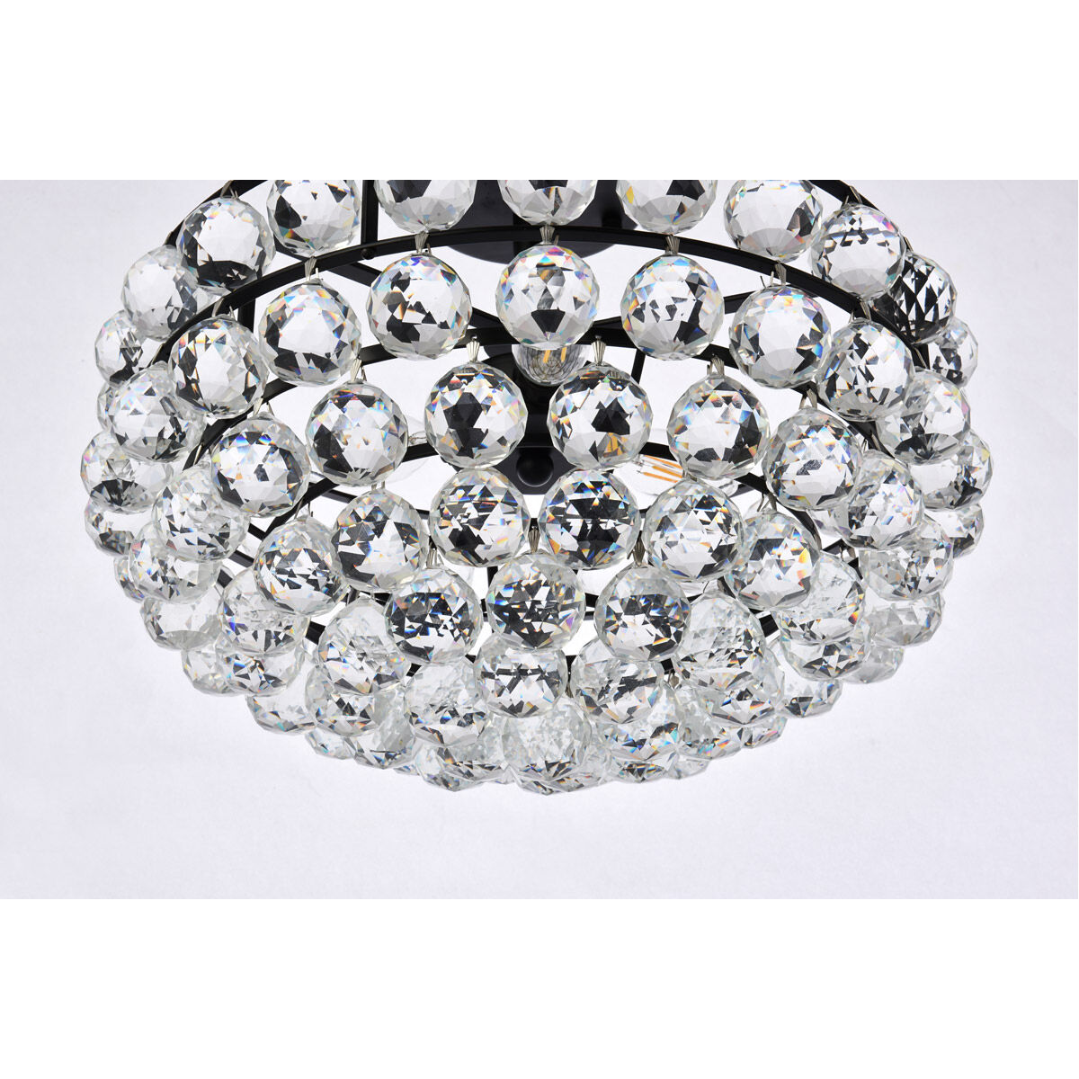 Savannah 3 Light 16 inch Black Flush Mount Ceiling Light