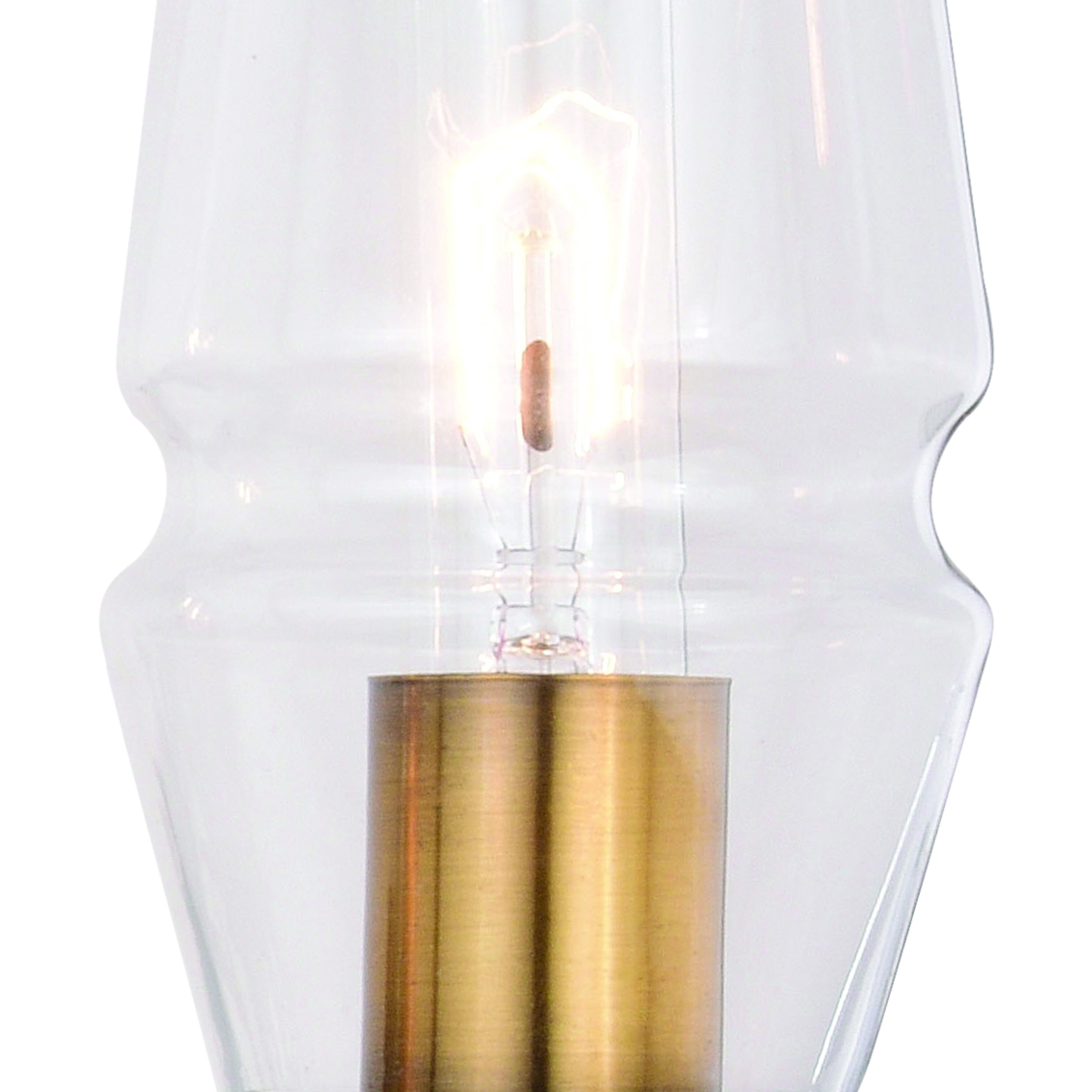 Warren LED 30 inch Matte Black and Brushed Brass Bathroom Light Wall Light in 4