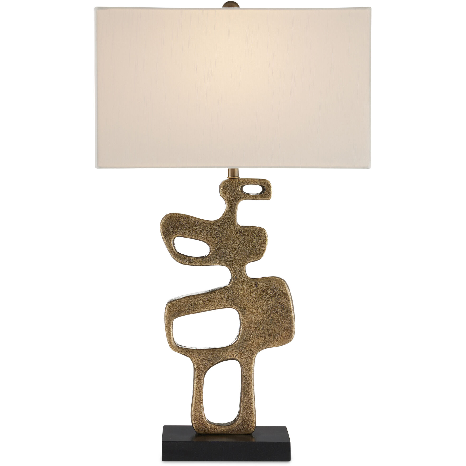 Mithra 29 inch 100 watt Antique Brass and Black Table Lamp Portable Light