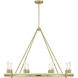 Rovessa 6 Light 39 inch Vintage Brass Chandelier Ceiling Light