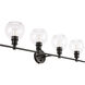 Collier 4 Light 38 inch Black Wall sconce Wall Light