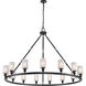 Ballston Saloon 20 Light 60 inch Matte Black Chandelier Ceiling Light