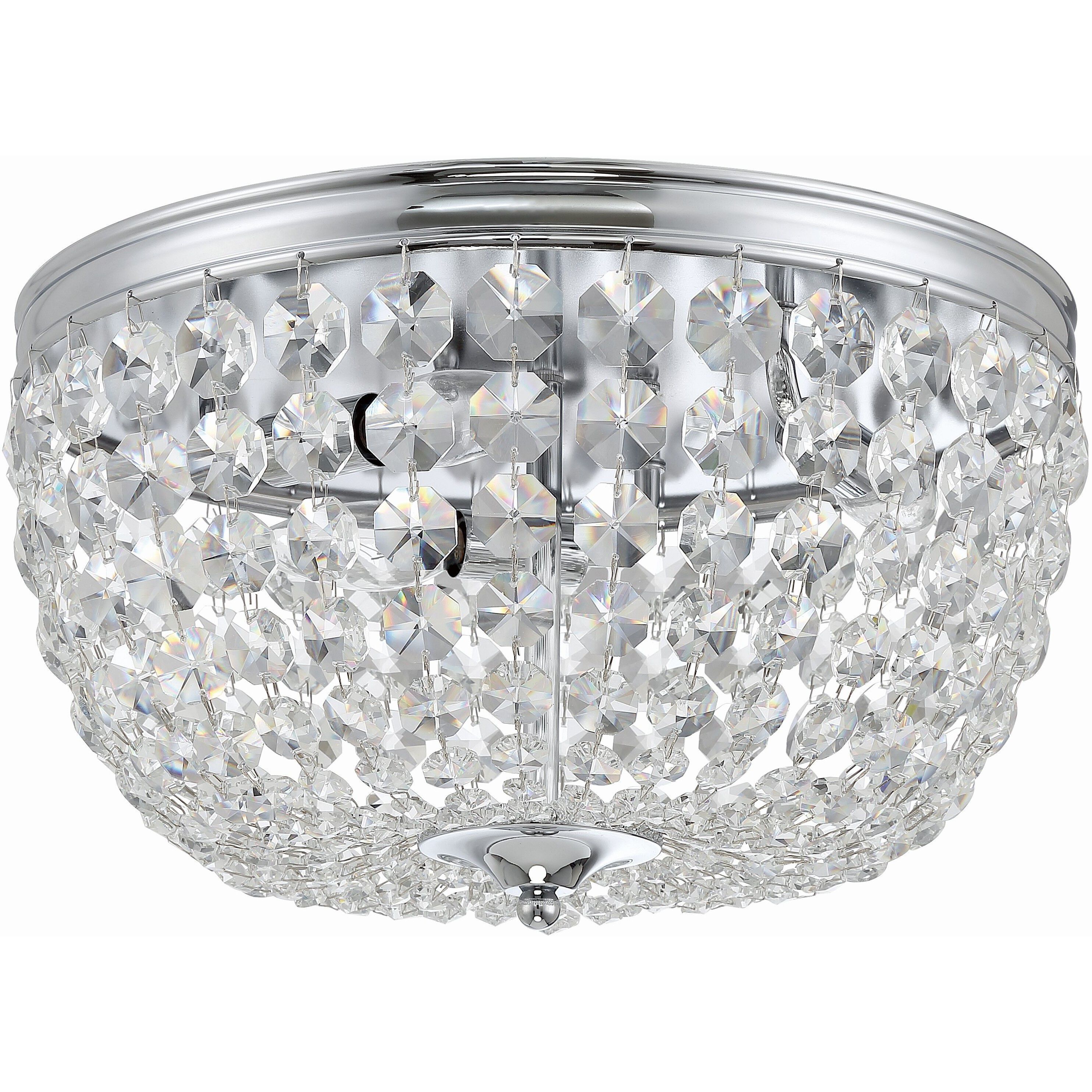 Nola 3 Light 14.25 inch Polished Chrome Flush Ceiling Light