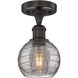Edison Athens Deco Swirl 1 Light 5.88 inch Oil Rubbed Bronze Semi-Flush Mount Ceiling Light