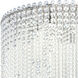 Chantant 6 Light Polished Stainless Steel Flush Mount Ceiling Light in Optic, Strand