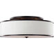 Sean Lavin Lennon 5 Light 30.25 inch Oil Rubbed Bronze Semi-Flush Mount Ceiling Light, Ivory Linen