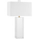 Clara 31 inch 150 watt Clear/Brass Table Lamp Portable Light