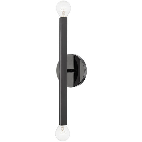 Monaco 2 Light 5 inch Black Chrome ADA ADA Sconce Wall Light
