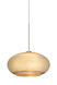 Brio LED Satin Nickel Pendant Ceiling Light in Gold Foil Glass