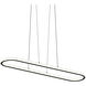 Luna LED 49.5 inch Satin Black Pendant Ceiling Light in 3000K