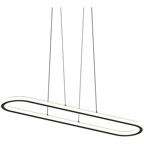 Luna LED 49.5 inch Satin Black Pendant Ceiling Light in 3000K