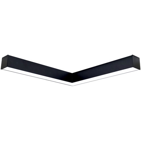 L-Line 19 inch Black LED Direct Linear Ceiling Light, Selectable Lumens, Selectable CCT