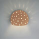 Perforated Globe Wall Sconce Wall Light in Adobe, Form+Finish+Function