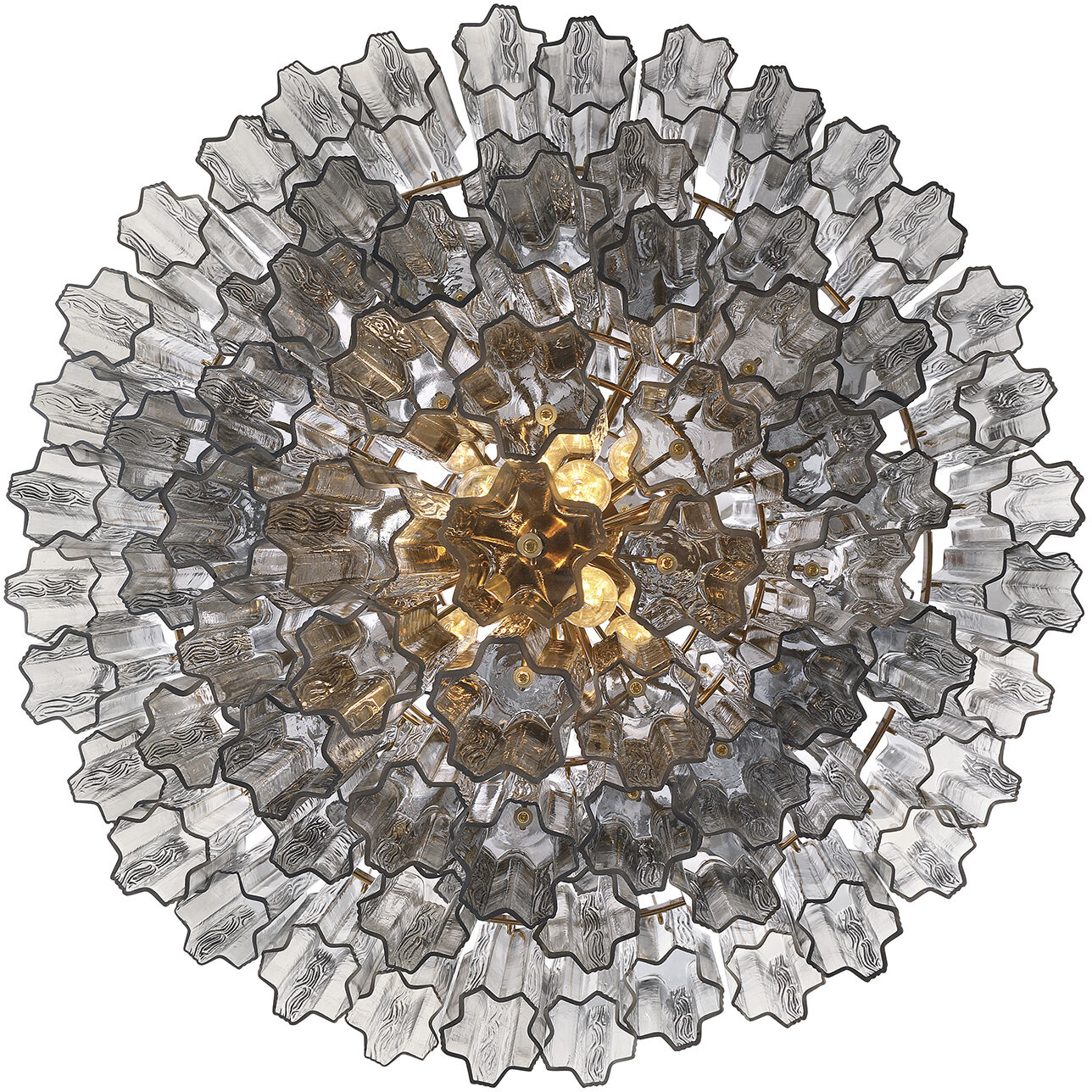 Addis 20 Light 31.5 inch Aged Brass Chandelier Ceiling Light in Smoke